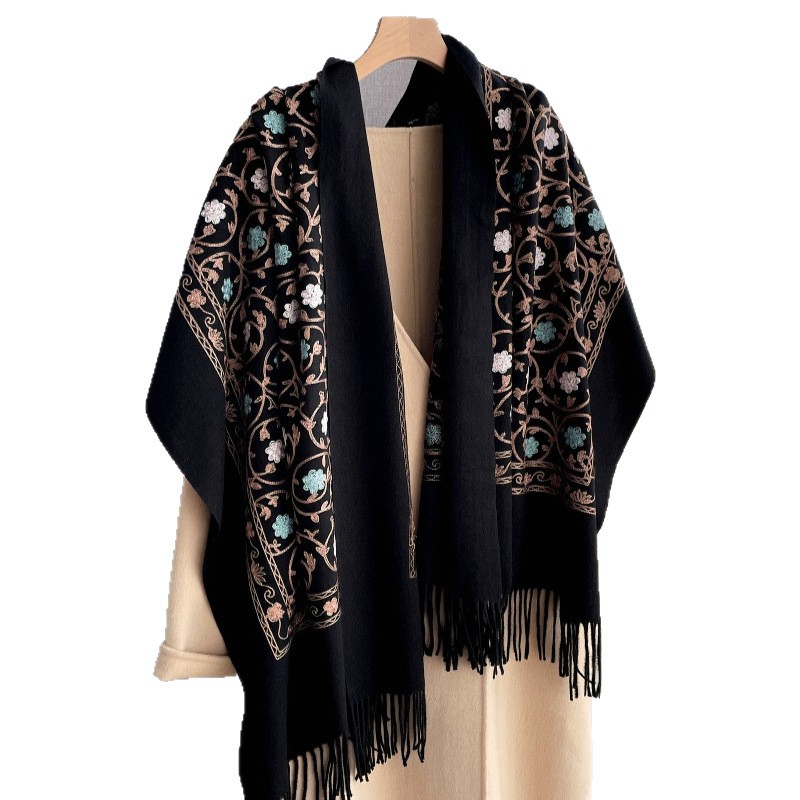 2025 nouvelle broderie cachemi - Woven Scarf Blanket avis et prix