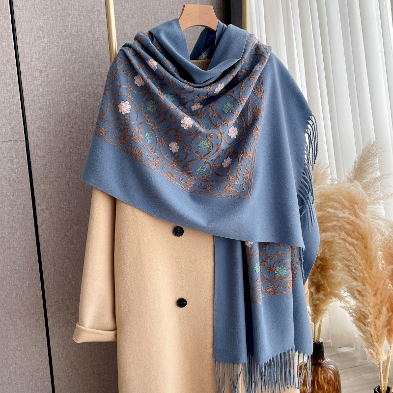 2025 nouvelle broderie cachemi - Woven Scarf Blanket avis et prix
