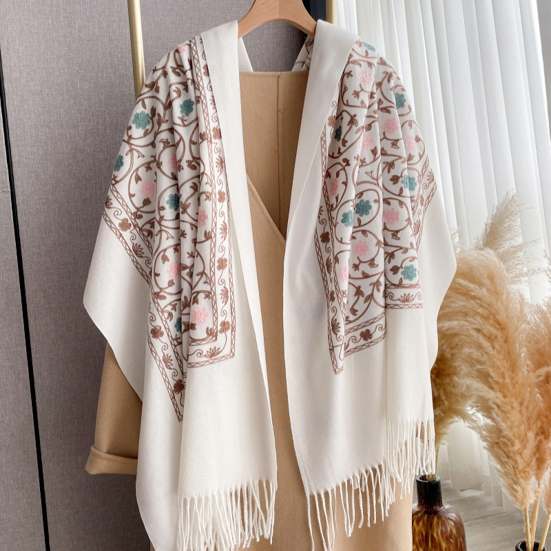 2025 nouvelle broderie cachemi - Woven Scarf Blanket avis et prix
